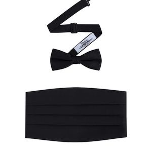 Men's Cummerbund and Bow Tie Set